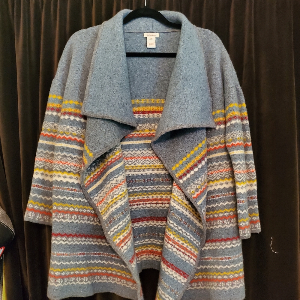 Shawl collar wool cardigan sweater from Sundance